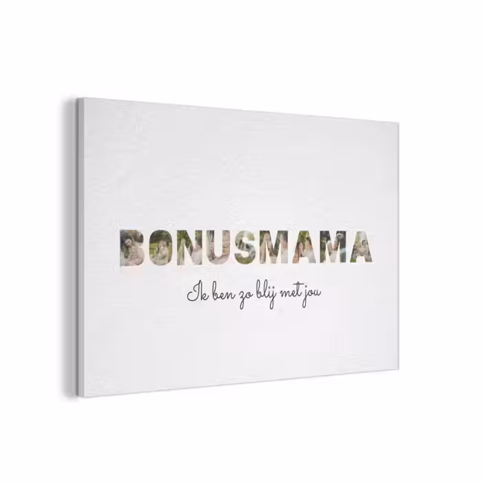 Akoestisch schilderij - Bonusmama - Lettercollage