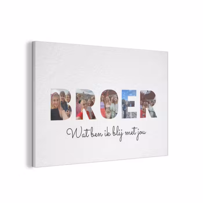 Akoestisch schilderij - Broer - Lettercollage
