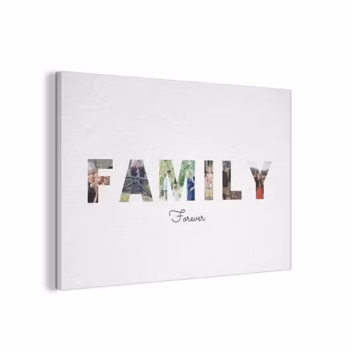 Akoestisch schilderij - Family - Lettercollage