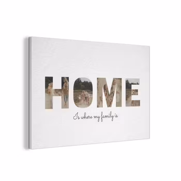 Akoestisch schilderij - Home - Lettercollage