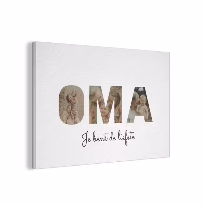 Akoestisch schilderij - Oma - Lettercollage