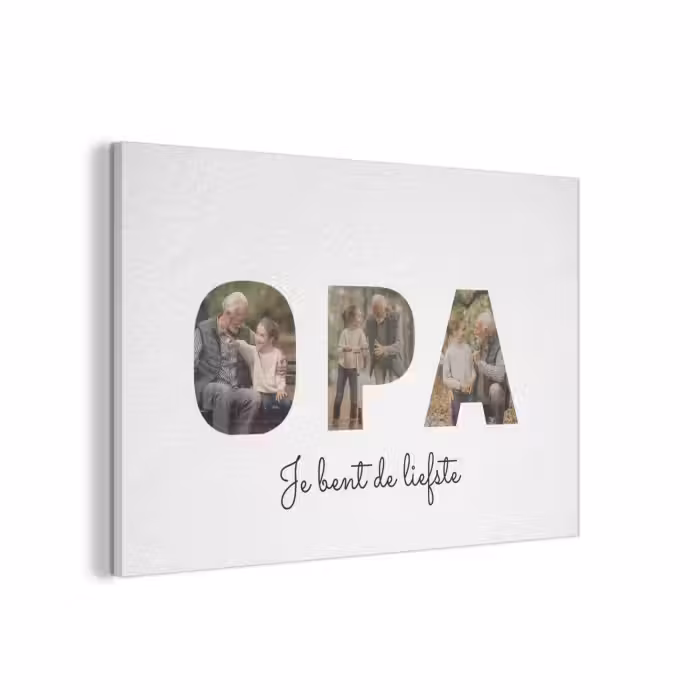 Akoestisch schilderij - Opa - Lettercollage