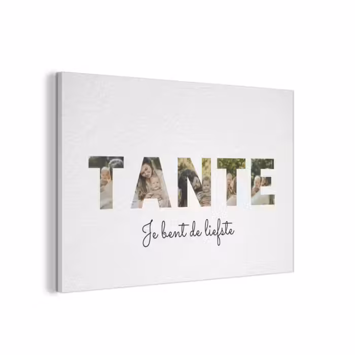 Akoestisch schilderij - Tante - Lettercollage