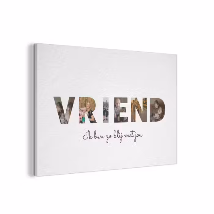 Akoestisch schilderij - Vriend - Lettercollage