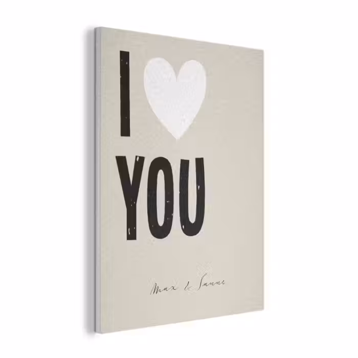Akoestisch schilderij - I Love You