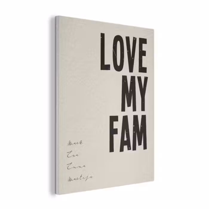 Akoestisch schilderij - Love My Fam