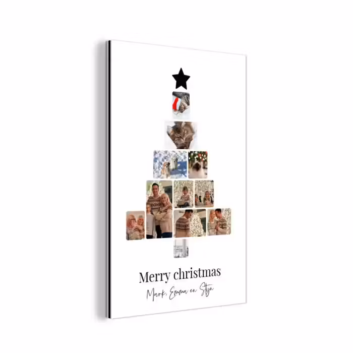 Aluminium schilderij - Merry Christmas - Collage