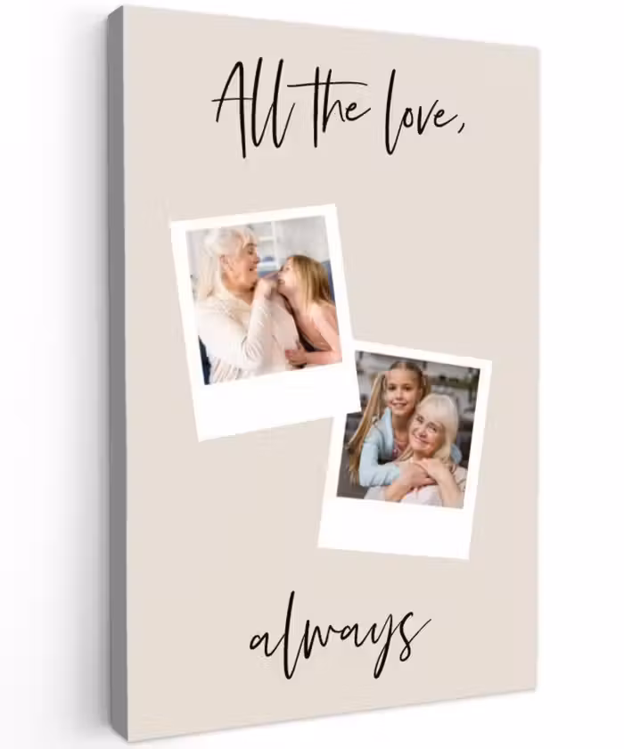 Gepersonaliseerd buiten canvas - All The Love, Always