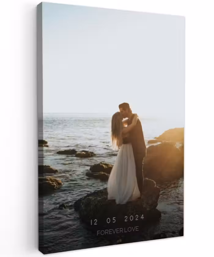 Gepersonaliseerd buiten canvas - Forever Love - Datum - Jubileum