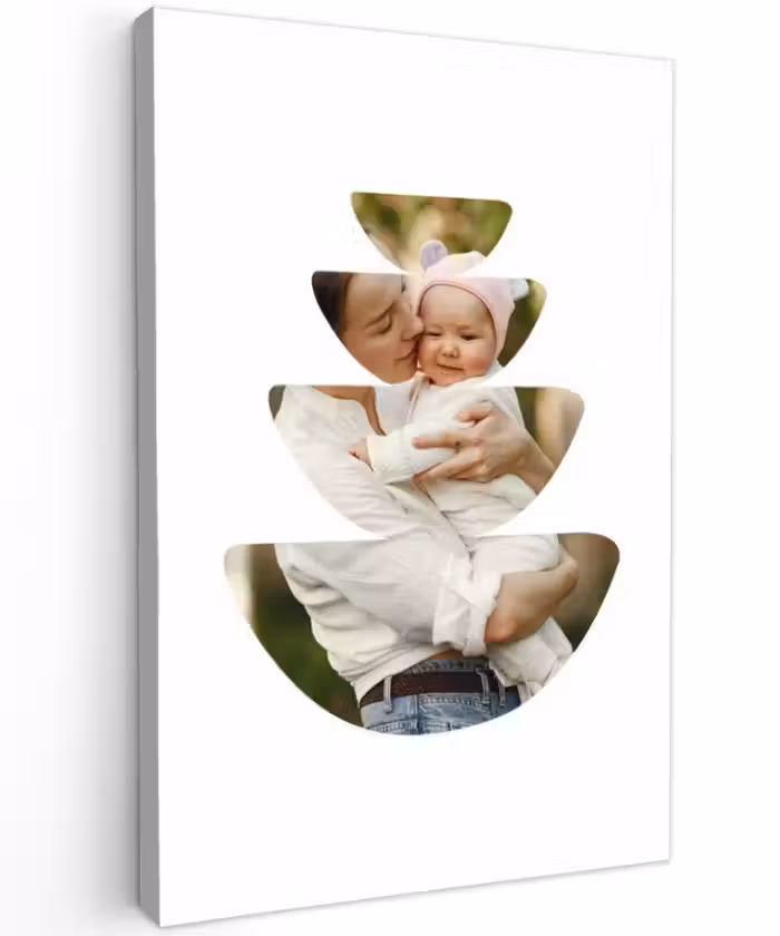 Gepersonaliseerd buiten canvas - Foto in abstracte ronde vormen