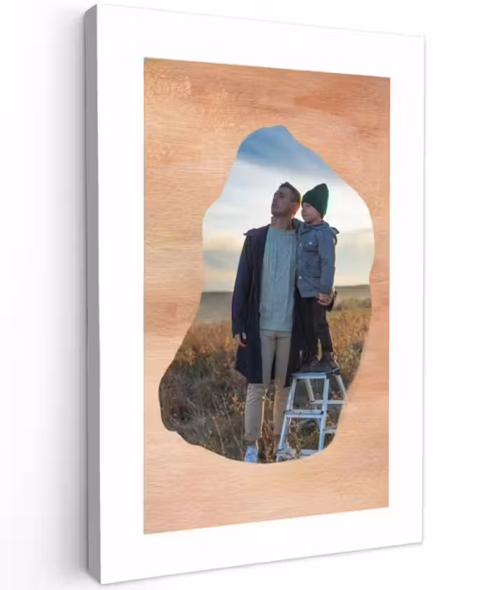 Gepersonaliseerd buiten canvas - Hout - Organische Vorm