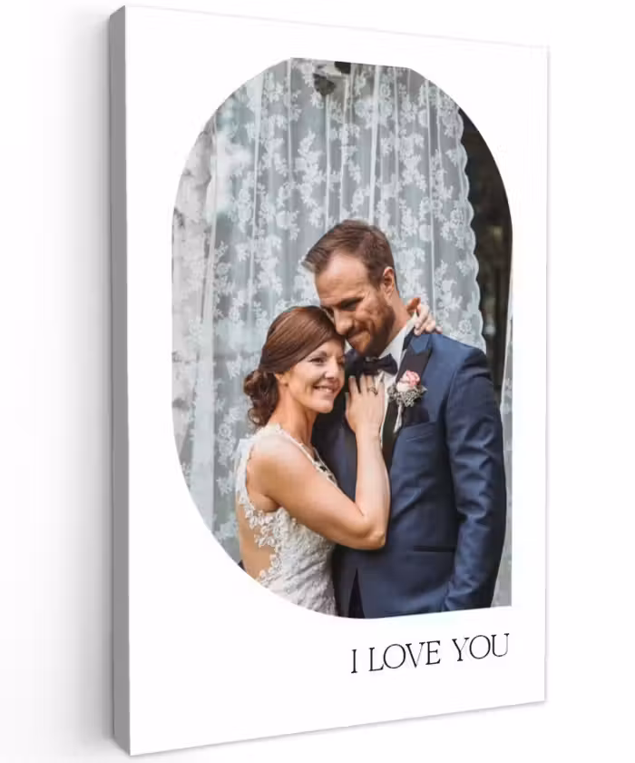 Gepersonaliseerd buiten canvas - I Love You - Beeld
