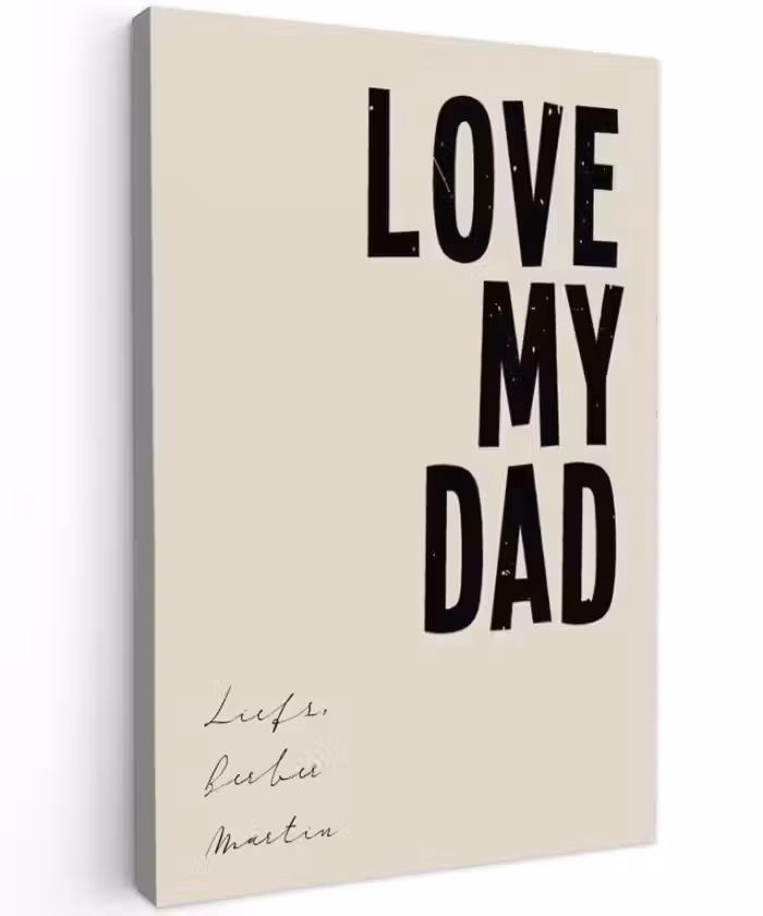 Gepersonaliseerd buiten canvas - Love My Dad
