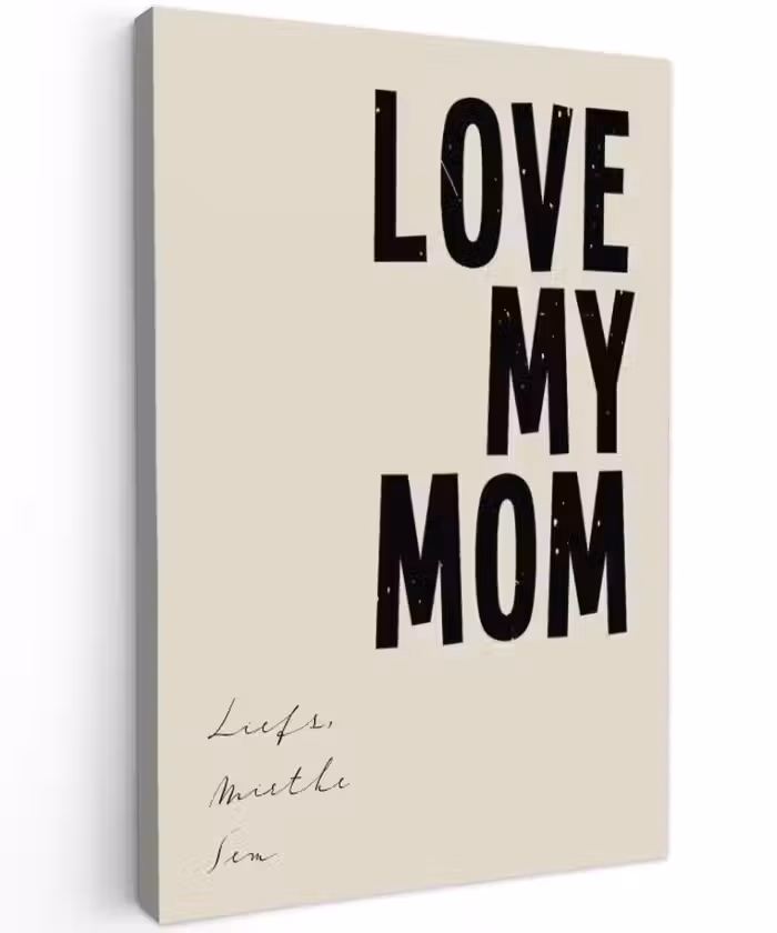 Gepersonaliseerd buiten canvas - Love My Mom