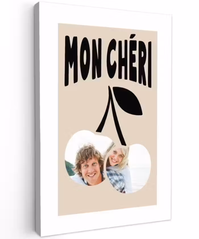Gepersonaliseerd buiten canvas - Mon Chéri
