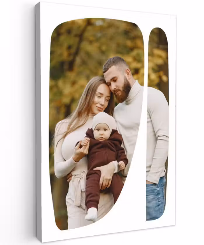 Gepersonaliseerd buiten canvas - Twee Vlakken - Organische Vormen