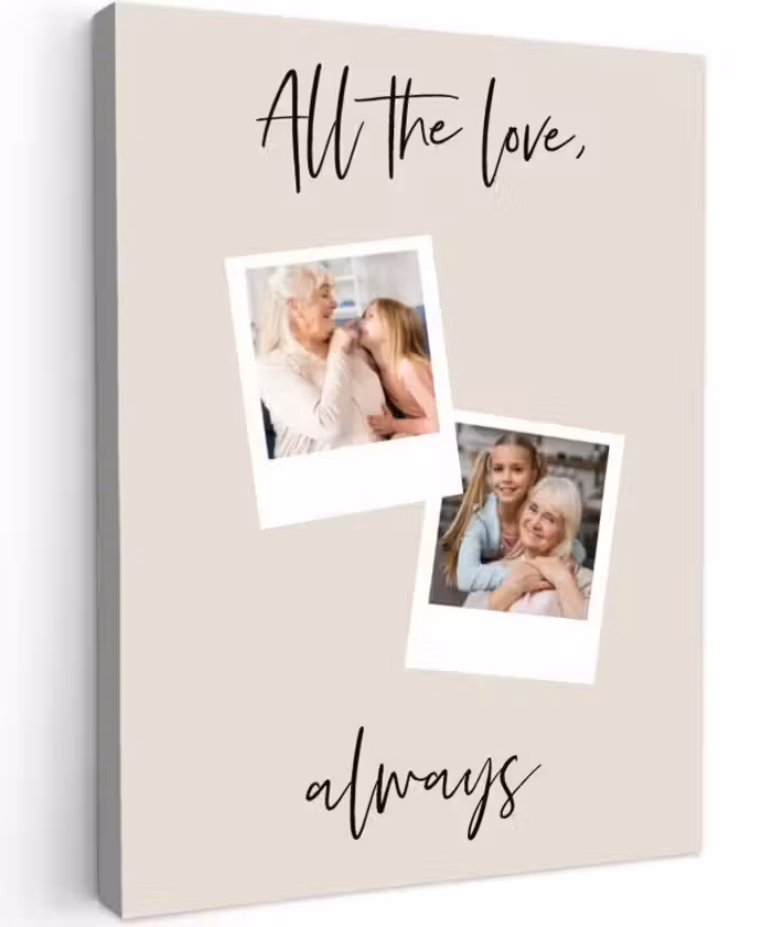 Gepersonaliseerd canvas schilderij - All The Love, Always