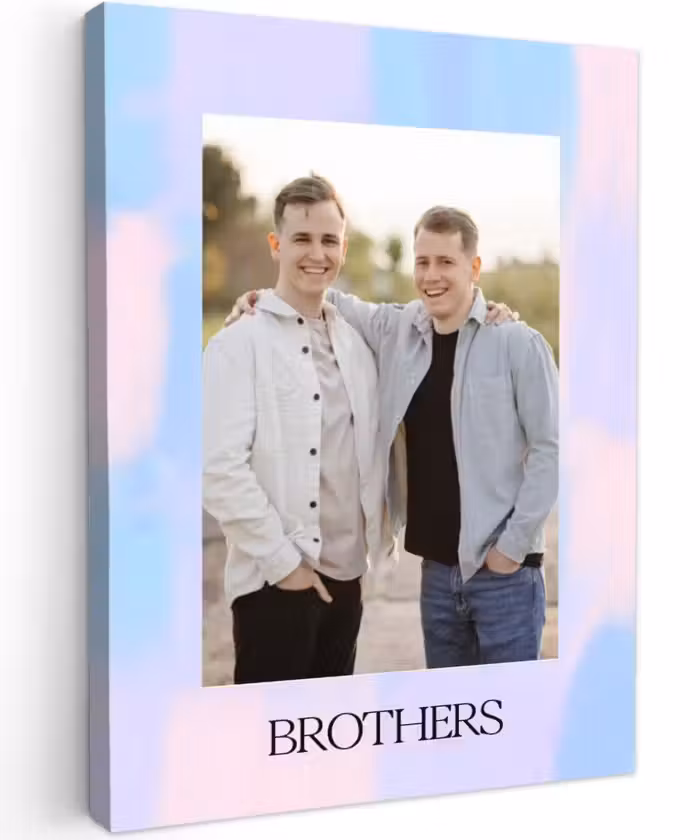 Gepersonaliseerd canvas schilderij - Brothers