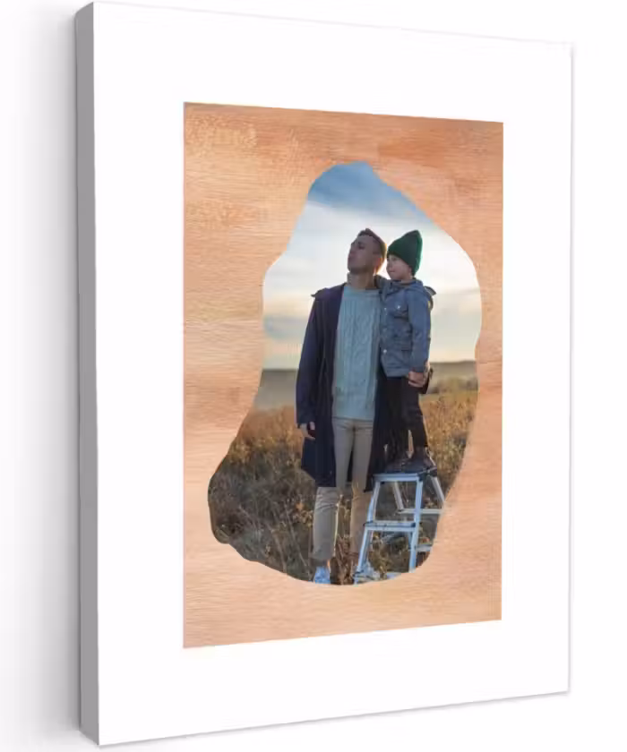 Gepersonaliseerd canvas schilderij - Hout - Organische Vorm