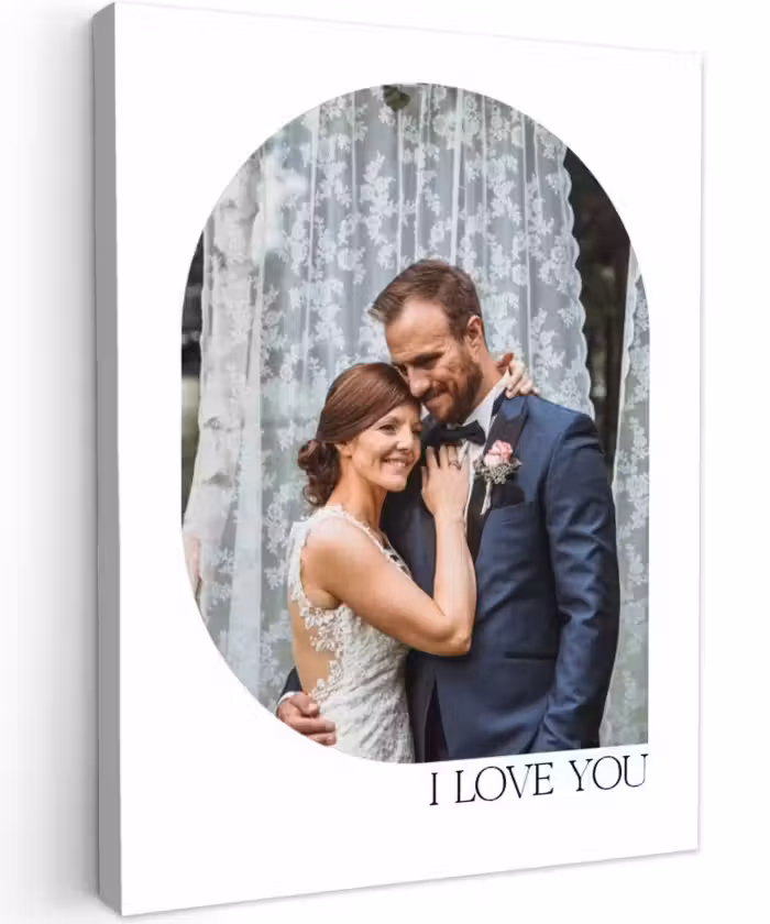 Gepersonaliseerd canvas schilderij - I Love You - Beeld