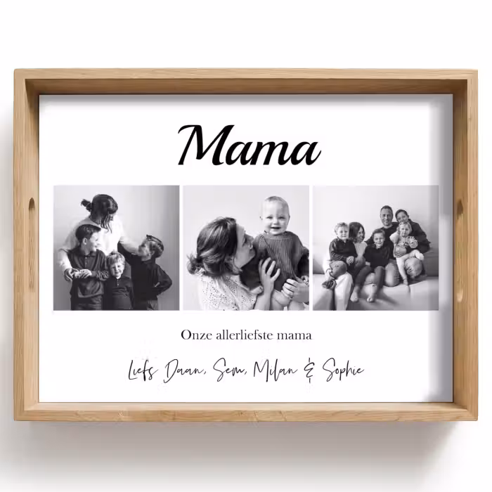 Gepersonaliseerd dienblad - Mama - Fotocollage