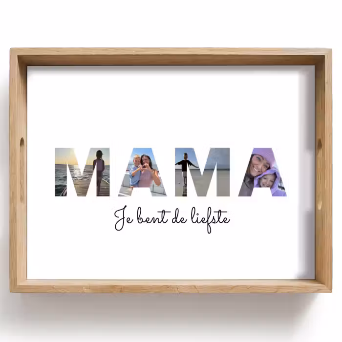 Gepersonaliseerd dienblad - Mama - Lettercollage