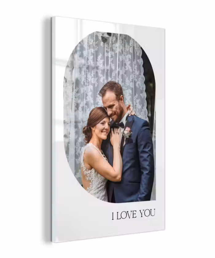 Gepersonaliseerd glas schilderij - I Love You - Beeld