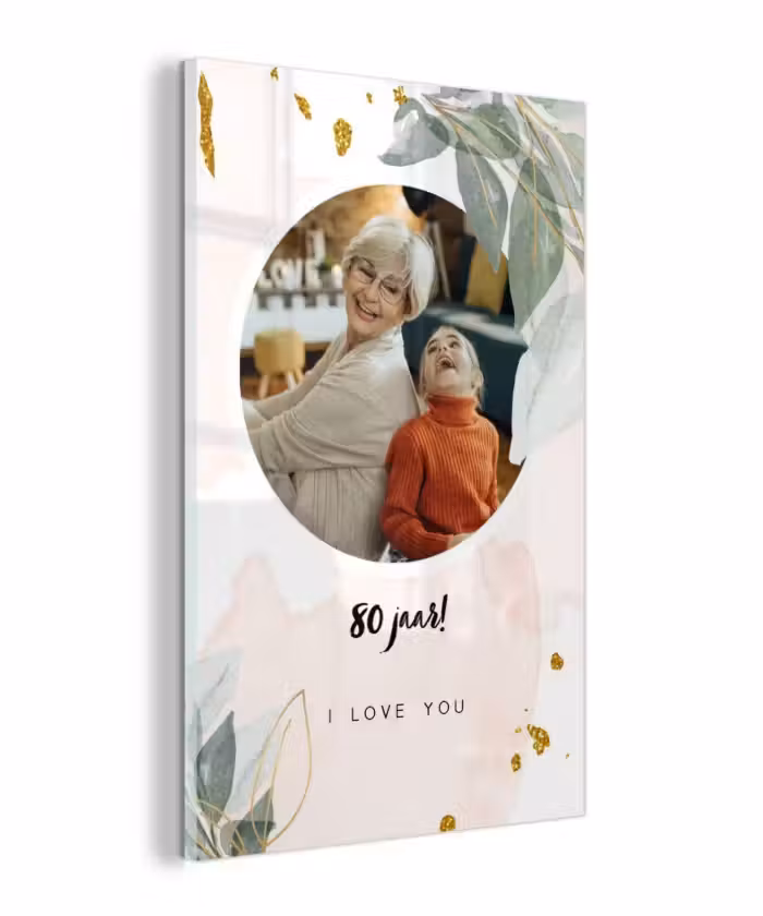Gepersonaliseerd glas schilderij - Jubileum - Verjaardag