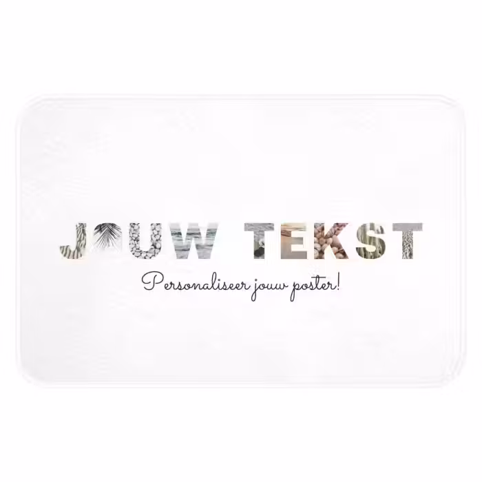 Gepersonaliseerde badmat - Jouw Tekst - Lettercollage