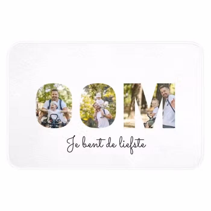 Gepersonaliseerde badmat - Oom - Lettercollage