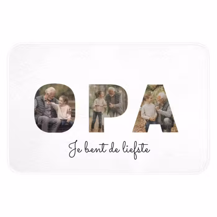 Gepersonaliseerde badmat - Opa - Lettercollage