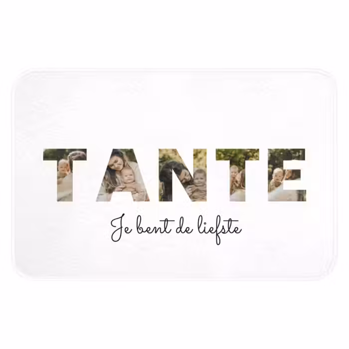 Gepersonaliseerde badmat - Tante - Lettercollage