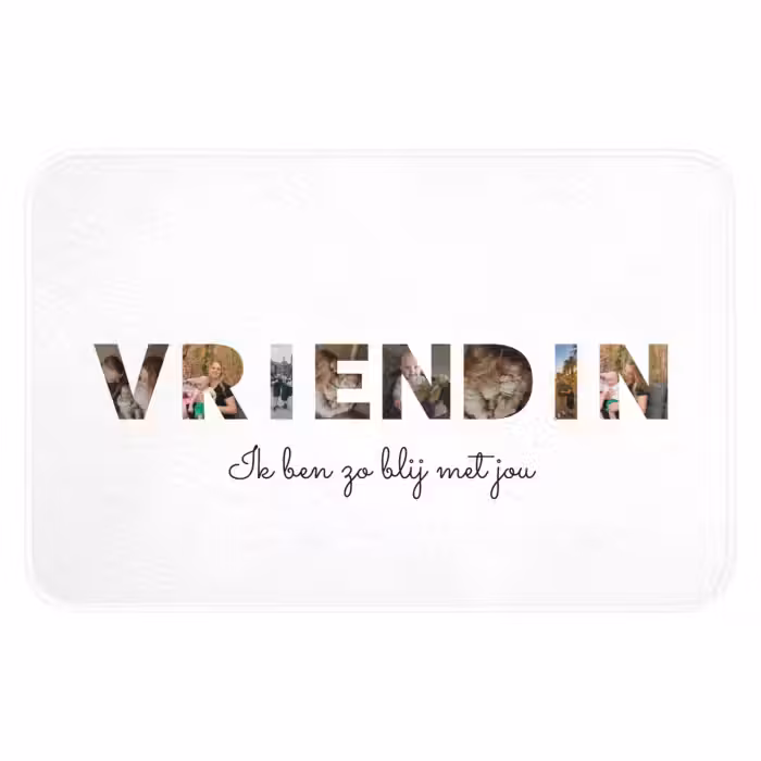Gepersonaliseerde badmat - Vriendin - Lettercollage