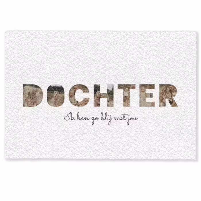 Gepersonaliseerde deurmat - Dochter - Lettercollage