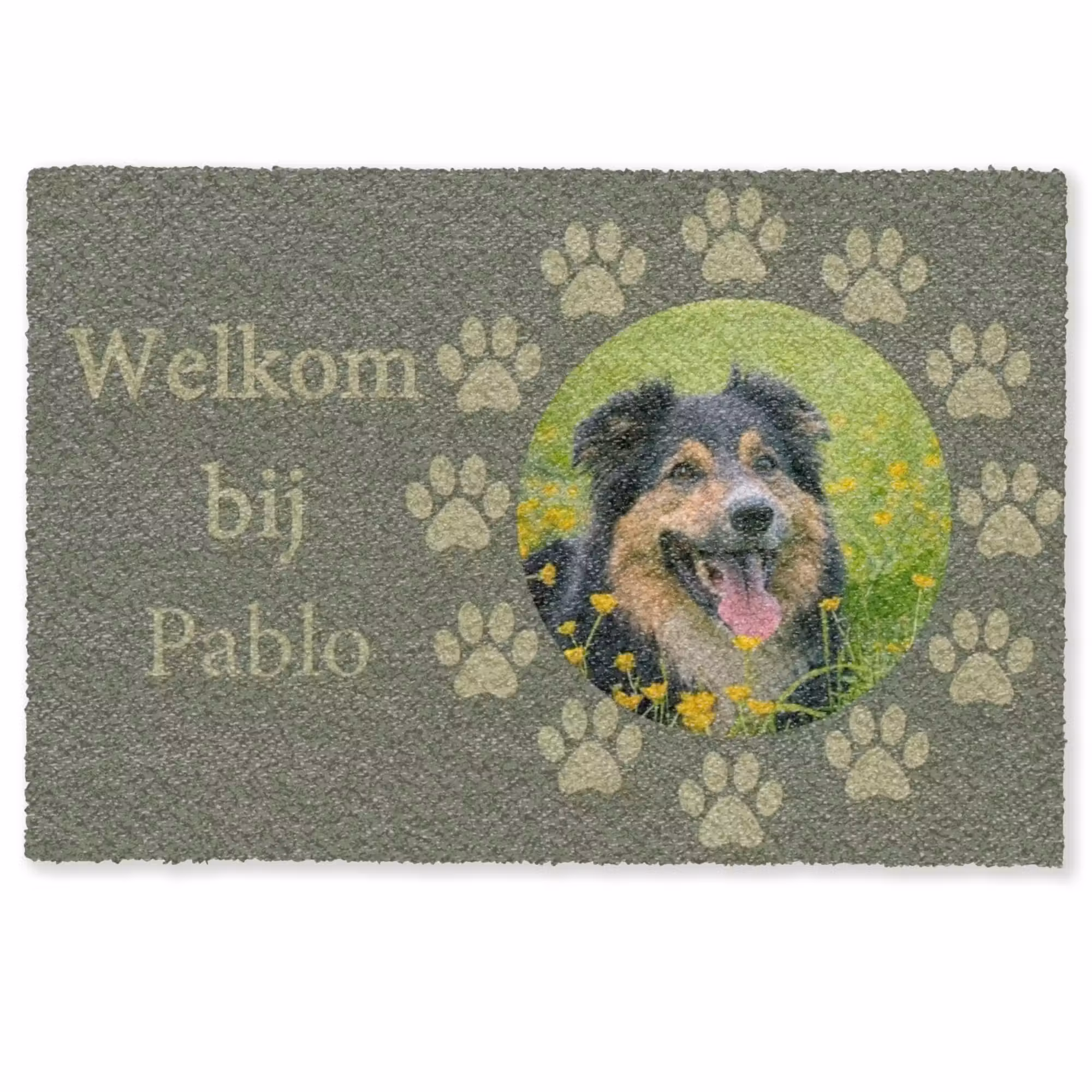 Gepersonaliseerde deurmat - Eigen - Foto - Rond - Pootjes - Rondom