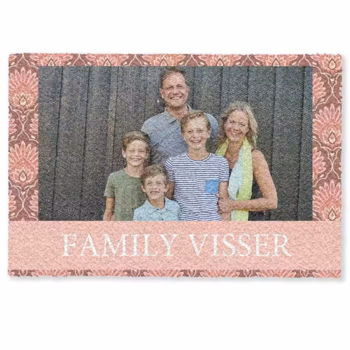 Gepersonaliseerde deurmat - Familie - In - Patroon - Botanisch - Foto