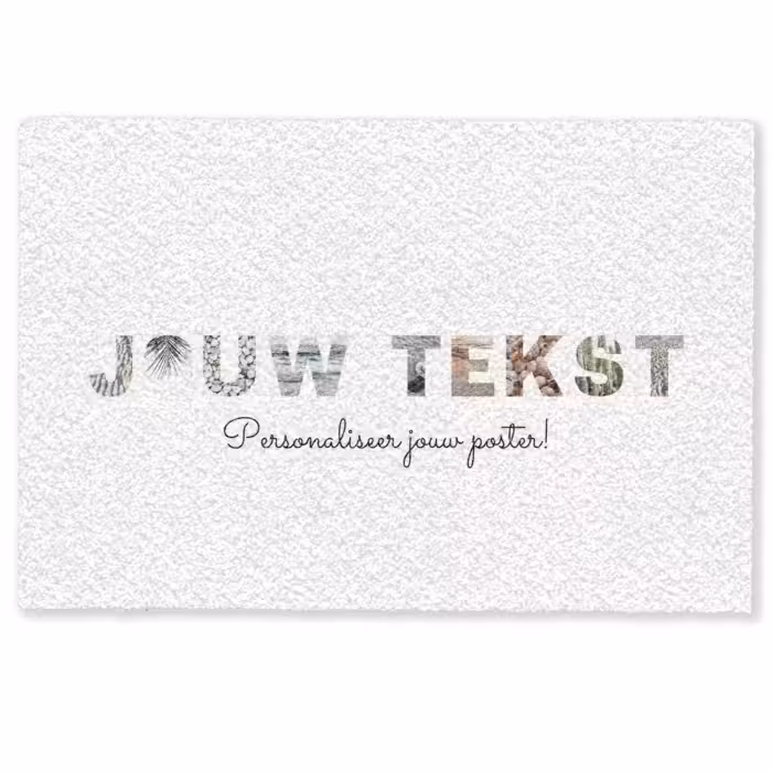 Gepersonaliseerde deurmat - Jouw Tekst - Lettercollage