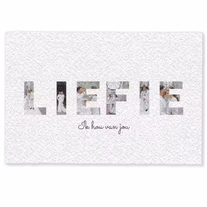 Gepersonaliseerde deurmat - Liefie - Lettercollage