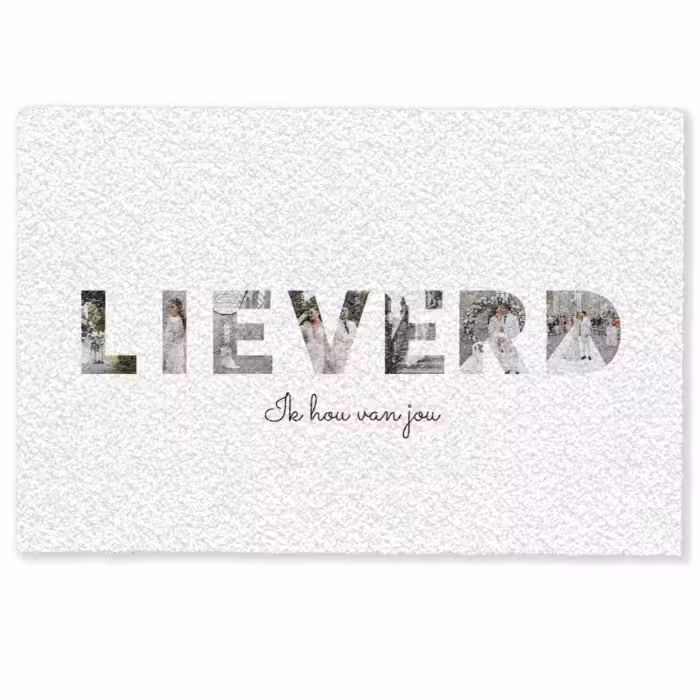 Gepersonaliseerde deurmat - Lieverd - Lettercollage