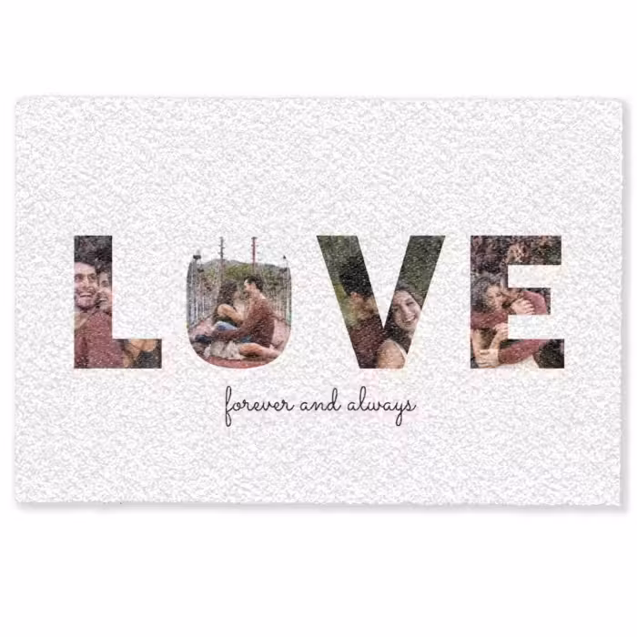 Gepersonaliseerde deurmat - Love - Lettercollage