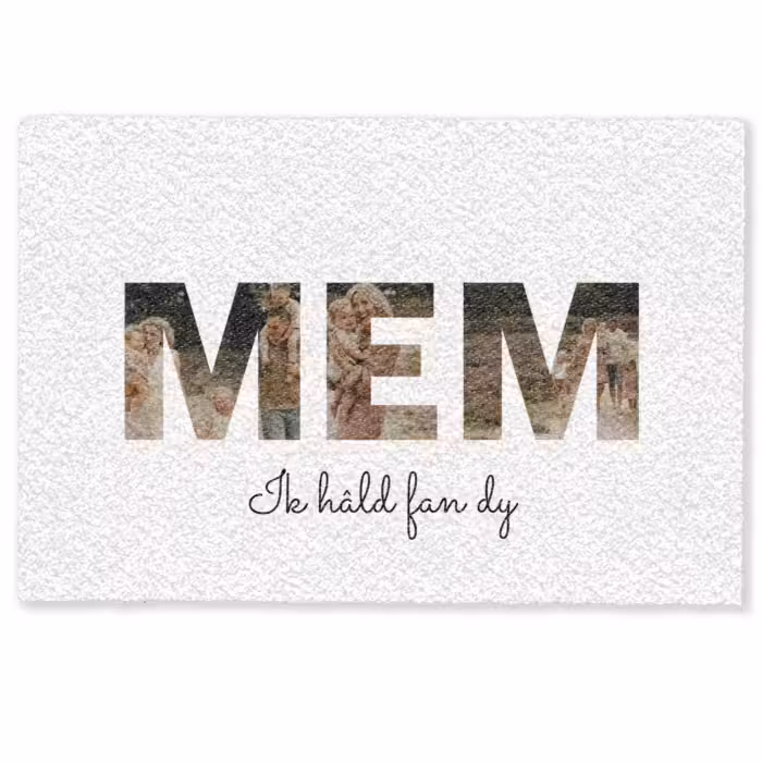Gepersonaliseerde deurmat - Mem - Lettercollage