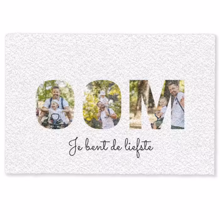 Gepersonaliseerde deurmat - Oom - Lettercollage
