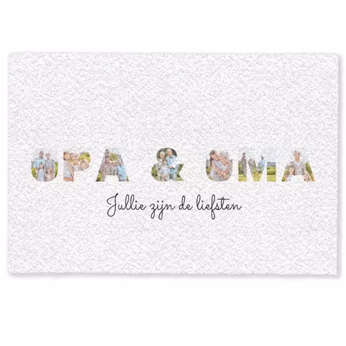 Gepersonaliseerde deurmat - Opa & Oma - Lettercollage