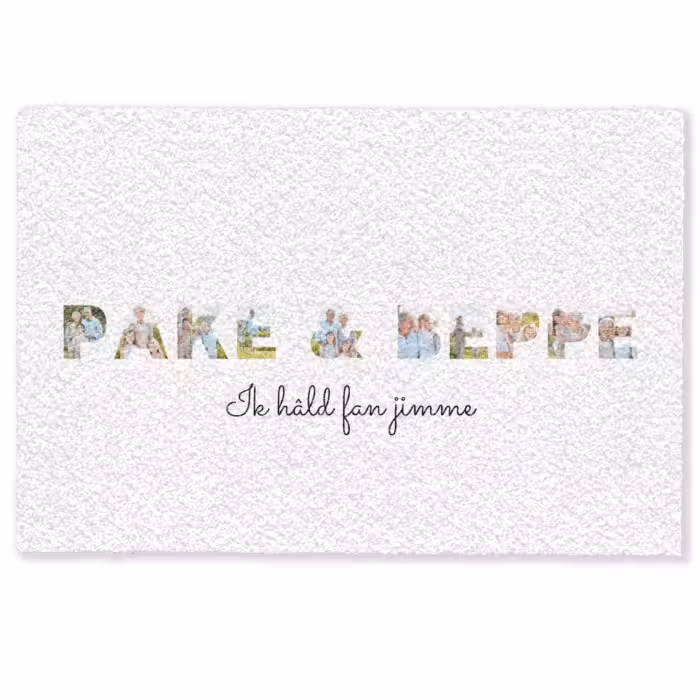 Gepersonaliseerde deurmat - Pake & Beppe - Lettercollage