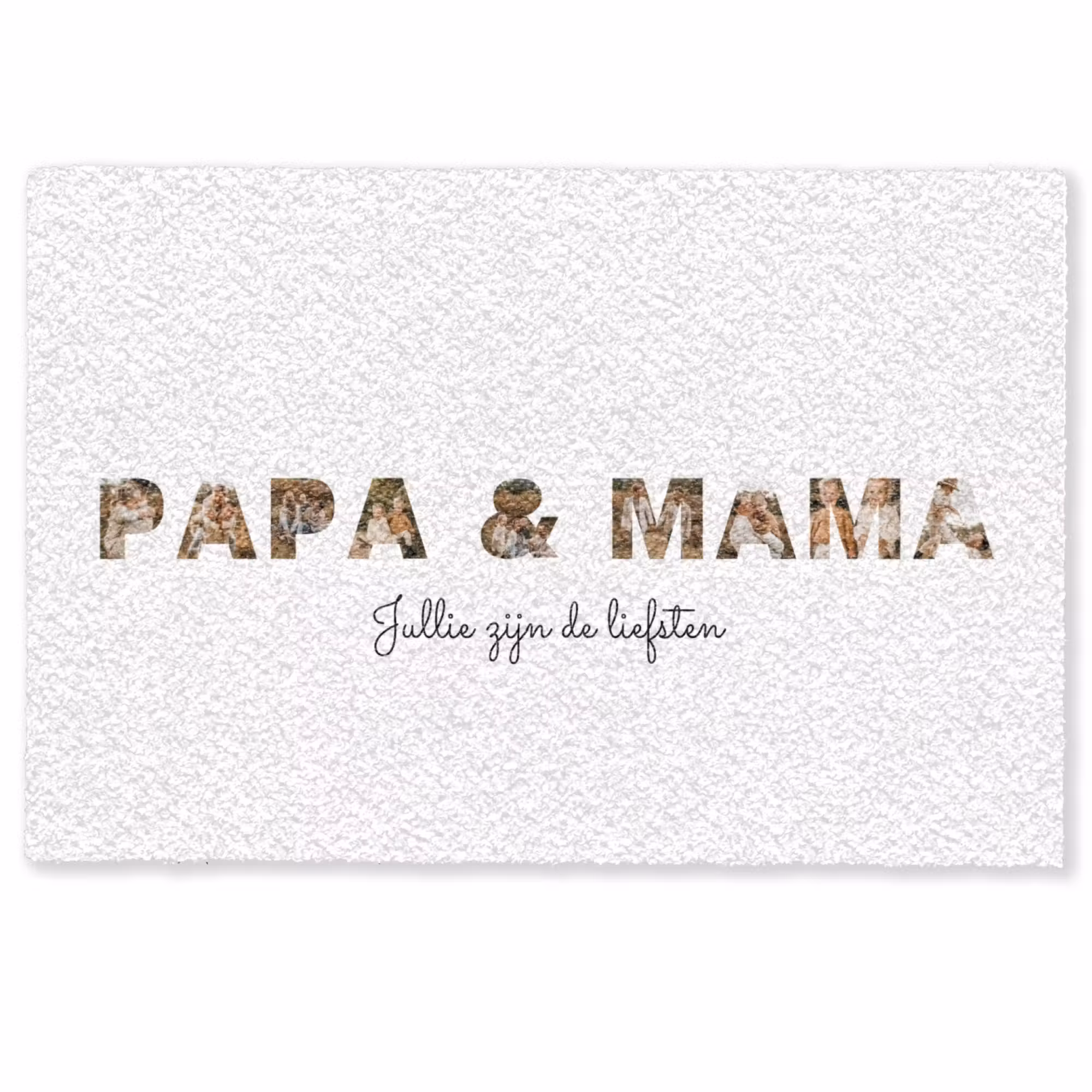 Gepersonaliseerde deurmat - Papa & Mama - Lettercollage