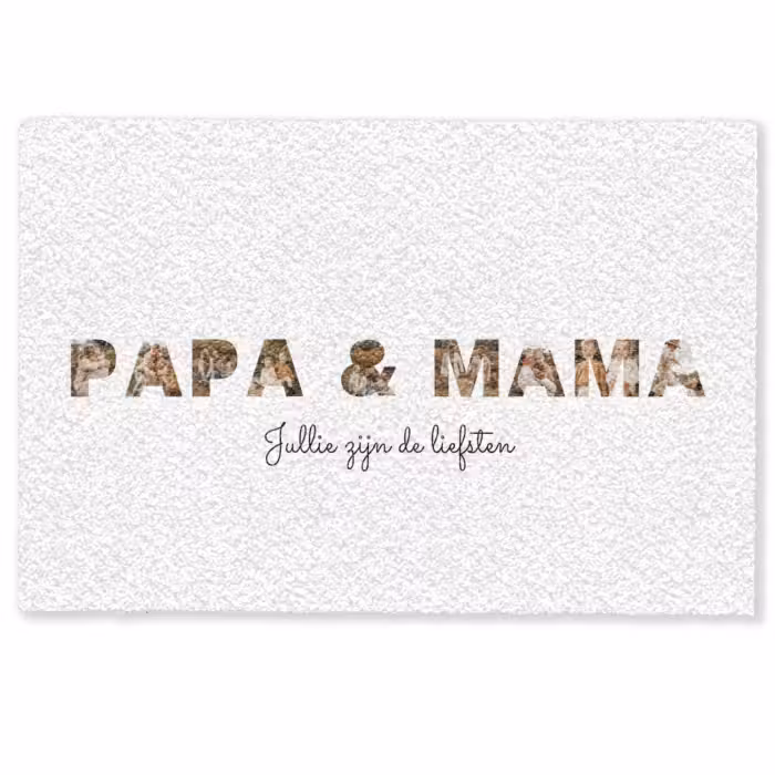 Gepersonaliseerde deurmat - Papa & Mama - Lettercollage