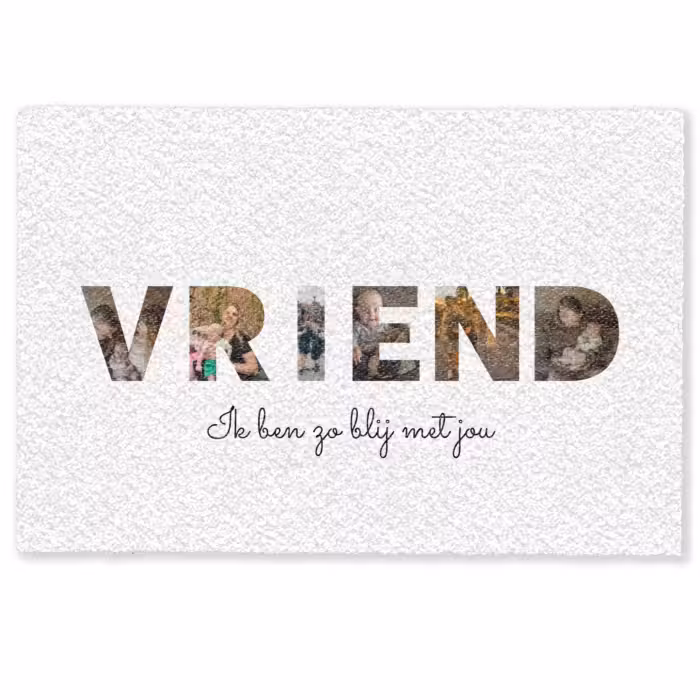 Gepersonaliseerde deurmat - Vriend - Lettercollage