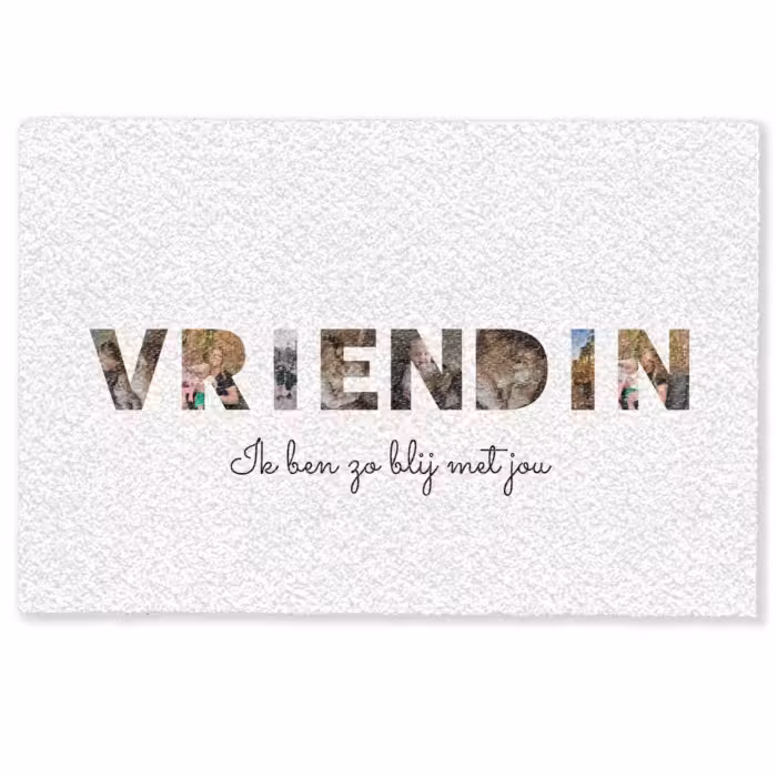 Gepersonaliseerde deurmat - Vriendin - Lettercollage