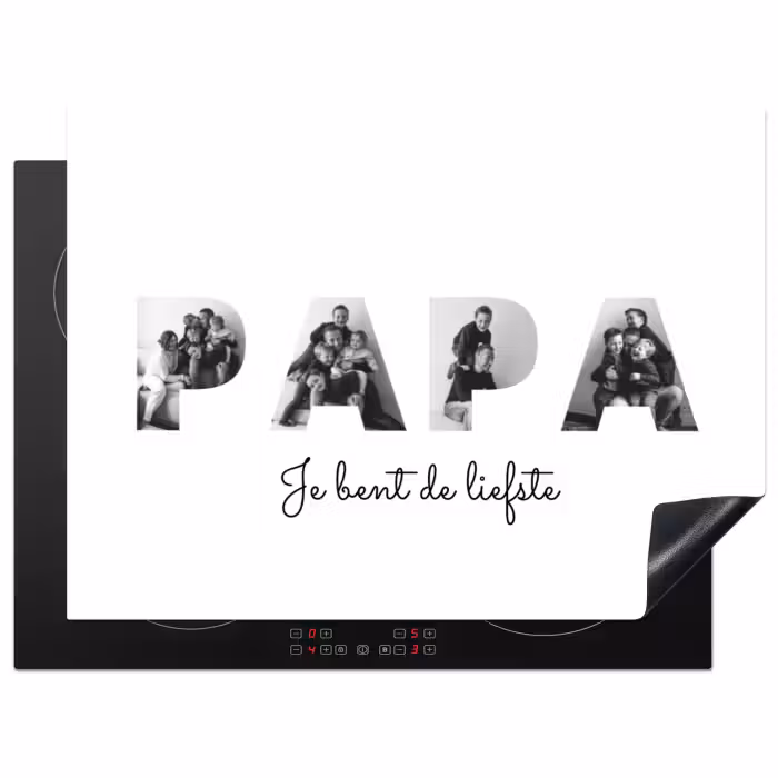 Gepersonaliseerde inductie beschermer - Papa - Lettercollage
