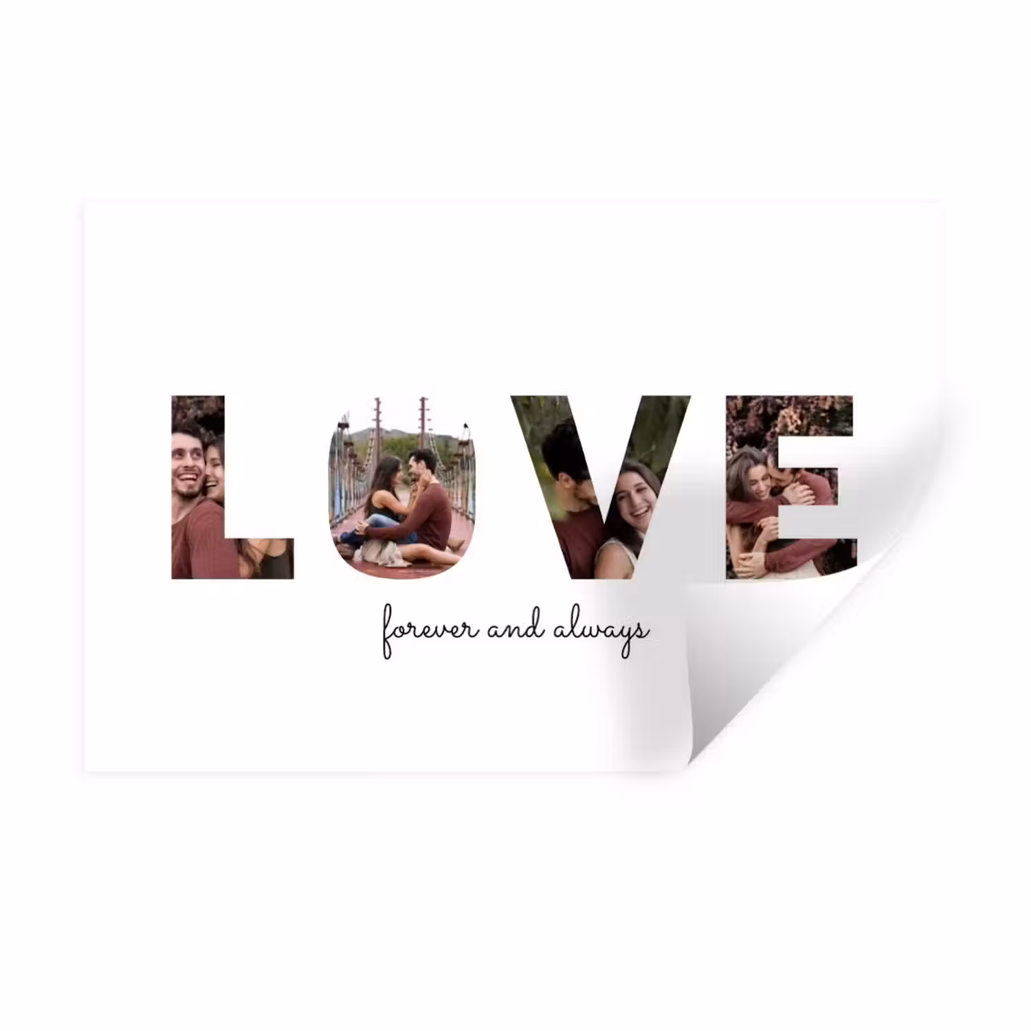 Gepersonaliseerde muursticker - Love - Lettercollage